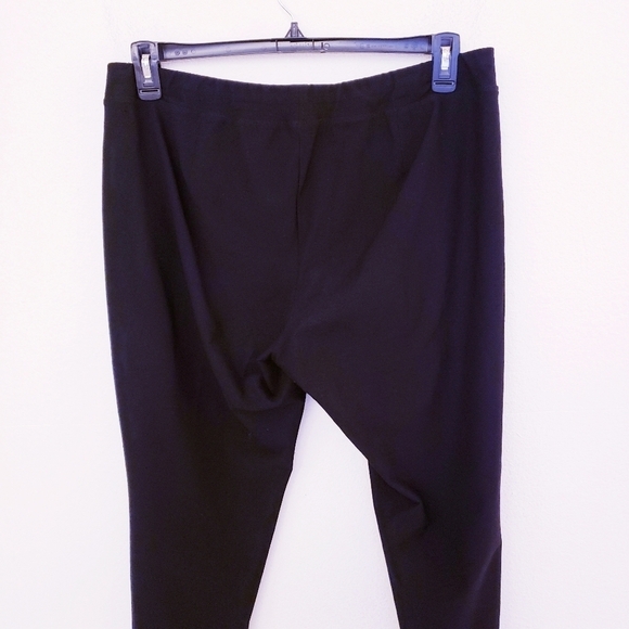 Eileen Fisher Black Pullon Viscose Blend Slim Leg Pants Size L EUC - Picture 4 of 8